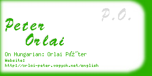 peter orlai business card